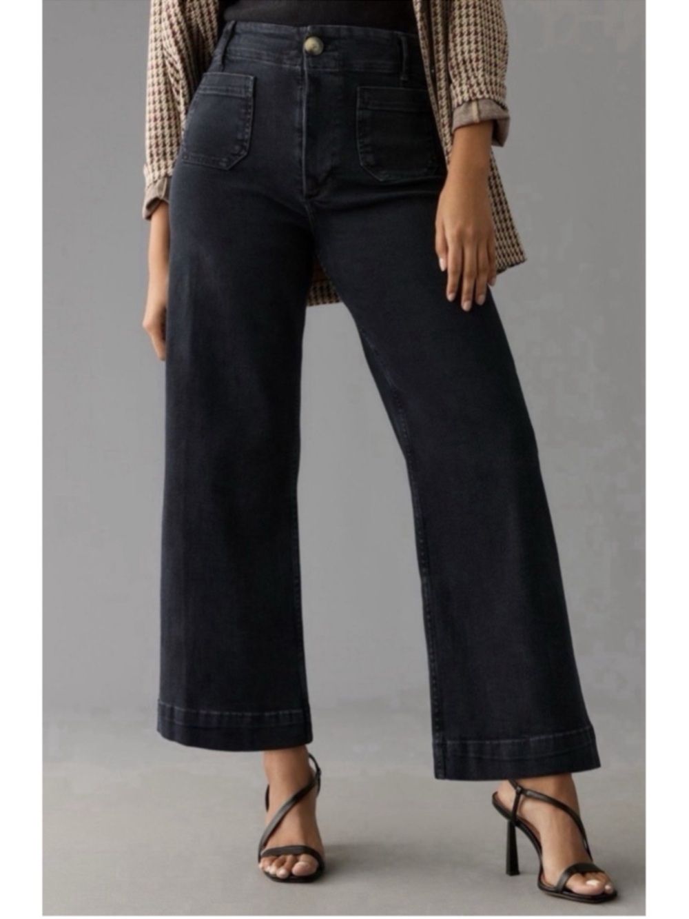 Anthropologie Maeve The Colette High-Rise Crop Wide-Leg Jeans
